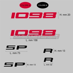 Kit d’autocollants compatibles pour carénages moto Ducati 1098 - S - R - SP