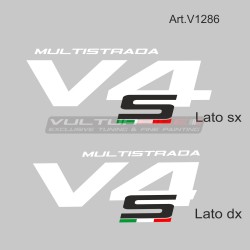 Pair Multistrada V4S decals for side panels