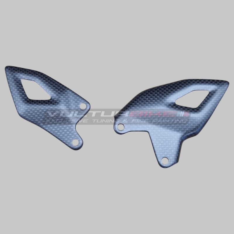 Pair of carbon heel guards - Ducati Panigale V4