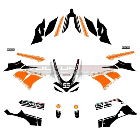 Kit complet de graphiques adhésifs « racing » pour carénages Ducati Panigale V4