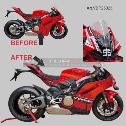 Complete "racing" adhesive graphic set for fairings Ducati Panigale V4