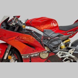 Set d’autocollants orange pour carénages réservoir et Ducati arrière Panigale V4