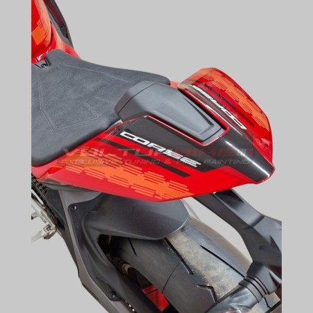 Juego de pegatinas negro - naranja para cola Ducati Panigale / Streetfighter V4