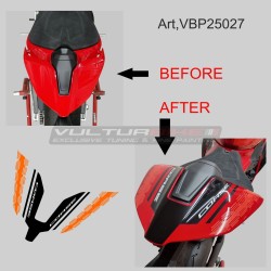 Black - orange sticker set for tail Ducati Panigale V4