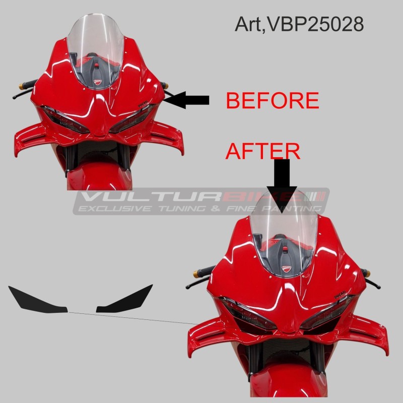 Decorative elements for under-headlight fairing Ducati Panigale V4