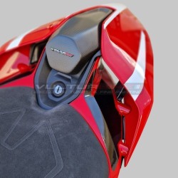 Cache central de plaquette arrière pour Ducati Panigale V4 - carbone