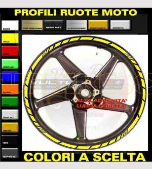 Kit 18 universal colored stickers for wheels