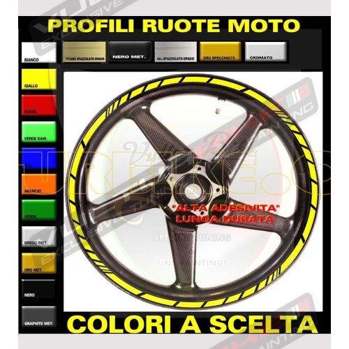 Kit 18 adesivi colorati universali per ruote