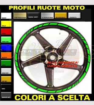 Kit 18 adesivi colorati universali per ruote