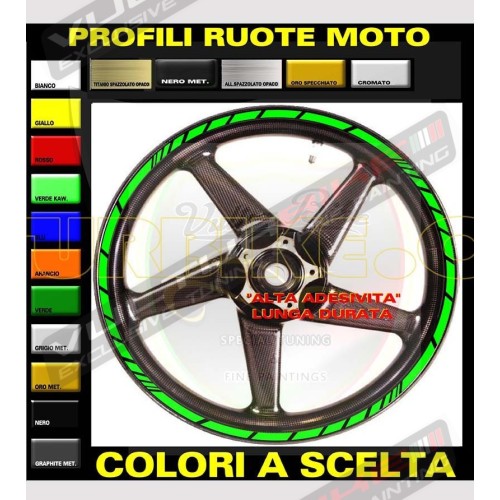 Kit 18 adesivi colorati universali per ruote