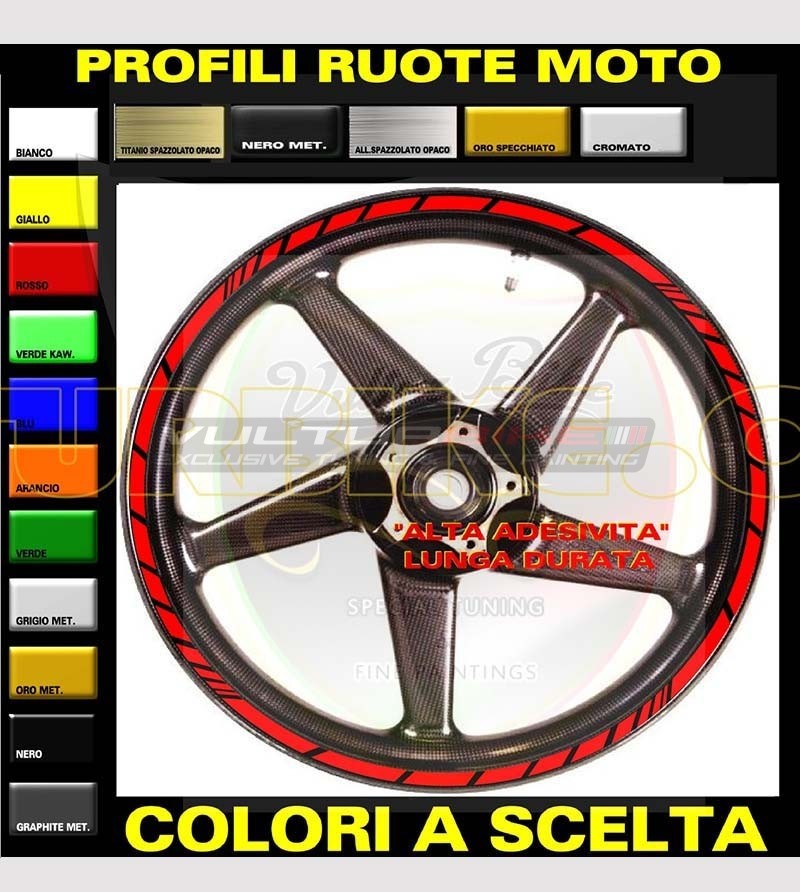 Kit 18 adesivi colorati universali per ruote