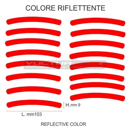 Autocollants de roue réfléchissants - Universel - Tous les modèles