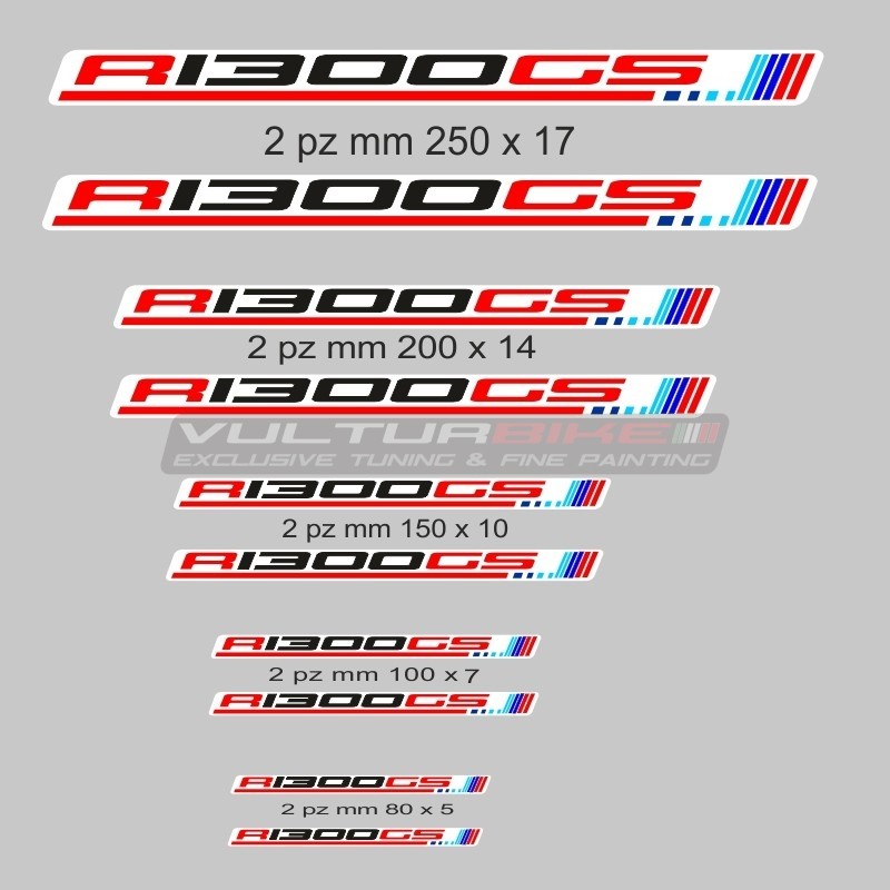 Set d’autocollants - différentes tailles - BMW R1300 GS