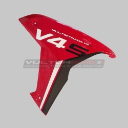 Autocollants blancs noirs pour flancs design personnalisés - Ducati Multistrada V4S