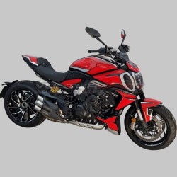 Kit completo de pegatinas a estrenar diseño rojo plata - Ducati Diavel V4