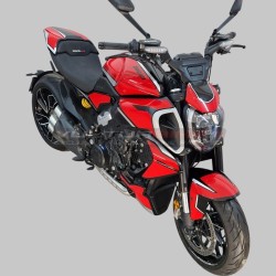 Kit completo de pegatinas a estrenar diseño rojo plata - Ducati Diavel V4
