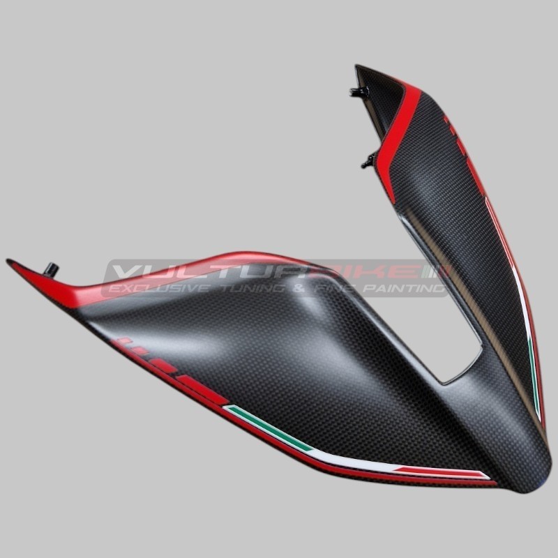 Queue en fibre de carbone tricolore pour Ducati Panigale et Streetfighter V4