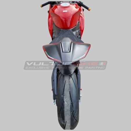 Queue en fibre de carbone tricolore pour Ducati Panigale et Streetfighter V4