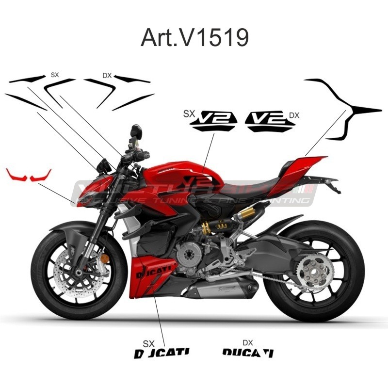 Juego completo de calcomanías - Ducati Streetfighter V2 2022 / 2024