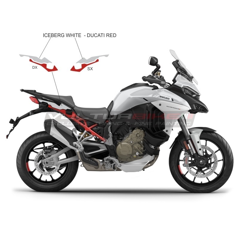 Set de décalcomanies sous la queue - Ducati Multistrada V4 / V4S blanc iceberg