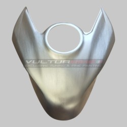 Brushed aluminium effect carbon tank cover - Ducati Panigale V4 / V4S & Streetfighter V4 / V4S