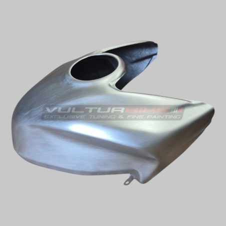 Tapa del depósito de carbono efecto aluminio cepillado - Ducati Panigale V4 / V4S & Streetfighter V4 / V4S