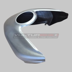 Brushed aluminium effect carbon tank cover - Ducati Panigale V4 / V4S & Streetfighter V4 / V4S