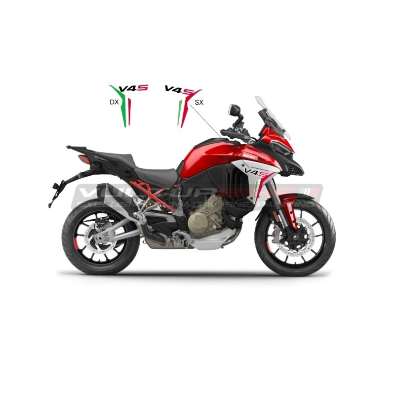 Tricolor stickers for side panels - Ducati Multistrada V4/V4S