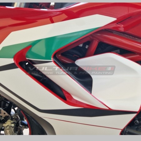 Stickers kit for tricolor design side fairings - Ducati Supersport 950