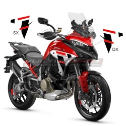 Set d’autocollants rouges et noirs pour panneaux latéraux - Ducati Multistrada V4S