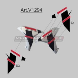Juego de pegatinas rojo negro para paneles laterales - Ducati Multistrada V4S
