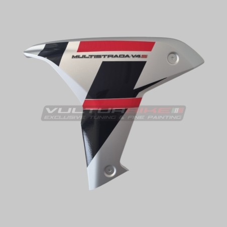 Red black sticker set for side panels - Ducati Multistrada V4S