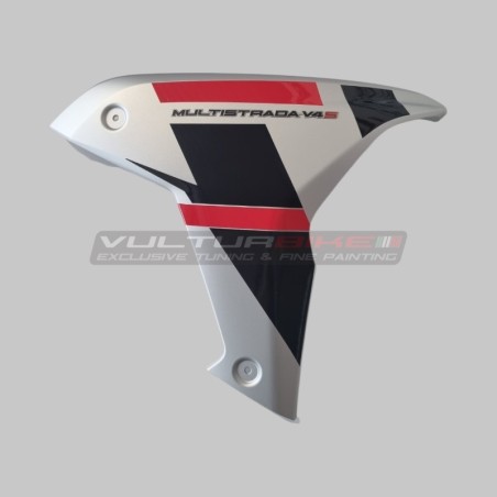 Red black sticker set for side panels - Ducati Multistrada V4S