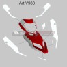 Einfarbiges Aufkleber-Set für Windschutzscheibe - Ducati Hypermotard 796 / 1100
