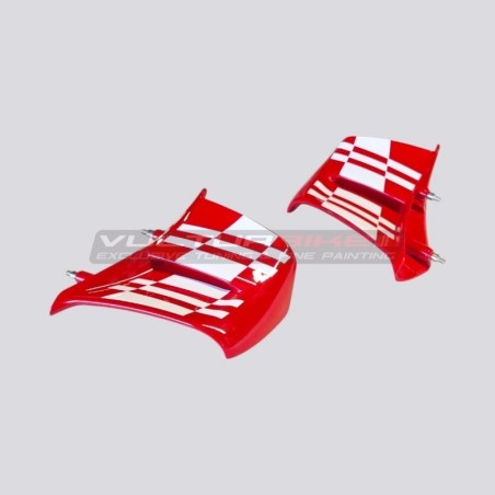 Stickers à damier pour cornes - Ducati Panigale V4 / V4S