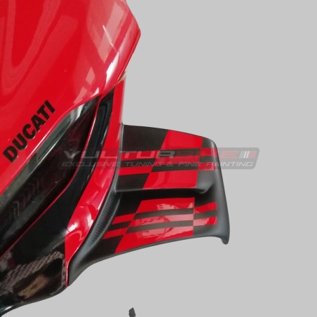 Stickers à damier pour cornes - Ducati Panigale V4 / V4S