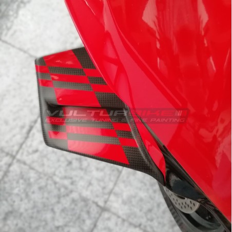 Stickers à damier pour cornes - Ducati Panigale V4 / V4S