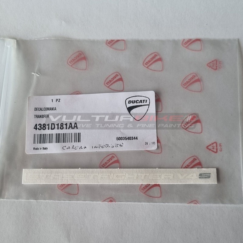 Original Ducati white sticker for lower side fairing - Ducati Streetfighter V4S