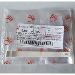 Original Ducati white sticker for battery cover - Ducati Streetfighter V4S