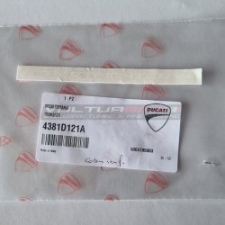 Autocollant blanc original Ducati pour carénage inférieur - Ducati Streetfighter V4