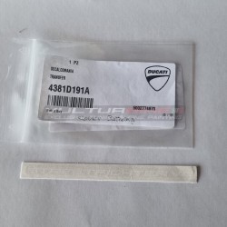 Pegatina blanca Ducati original para tapa de batería - Ducati Streetfighter V4
