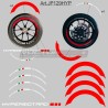 Motorcycle wheel sticker set - Ducati Hypermotard