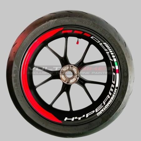 Motorcycle wheel sticker set - Ducati Hypermotard