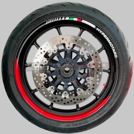 Motorcycle wheel sticker set - Ducati Hypermotard