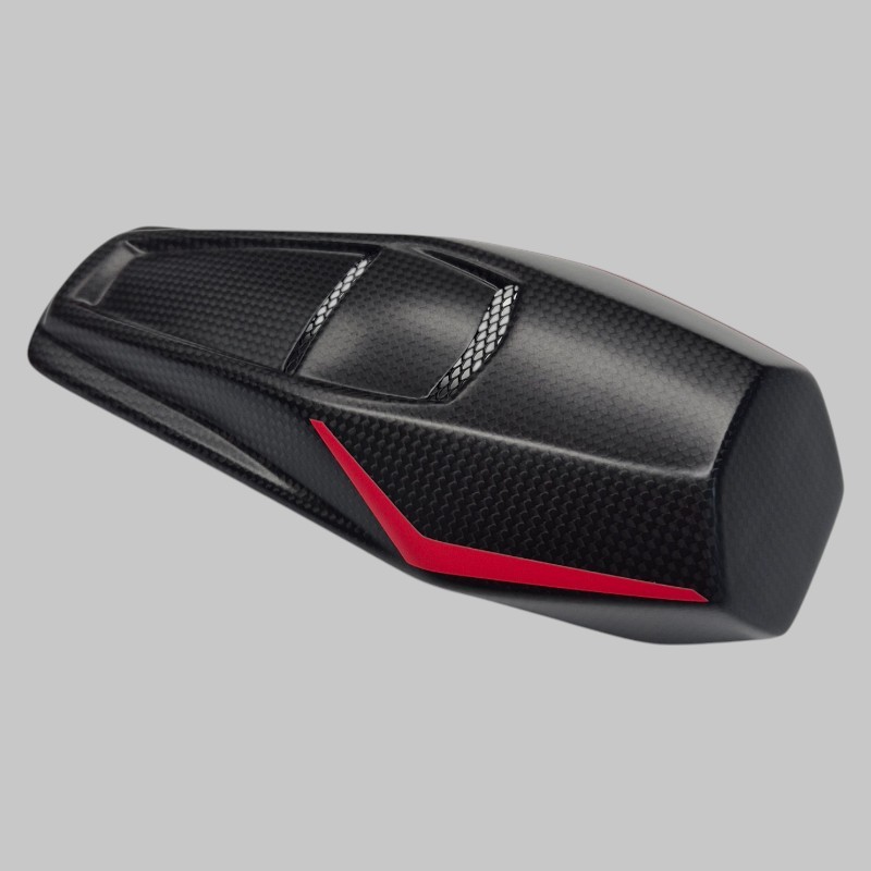 Elongated carbon seat pad - Ducati Panigale and Streetfighter V4 / V4S