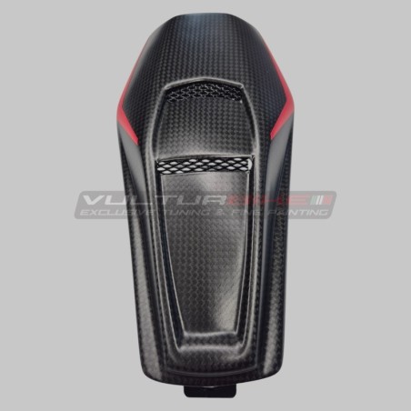 Elongated carbon seat pad - Ducati Panigale and Streetfighter V4 / V4S