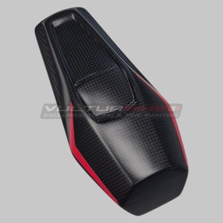 Elongated carbon seat pad - Ducati Panigale and Streetfighter V4 / V4S
