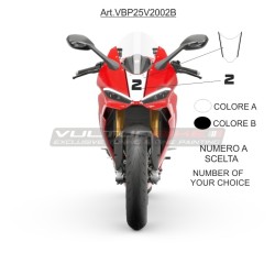 Pegatina bicolor con número para el parabrisas - Ducati Panigale V2