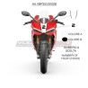 Zweifarbiger Aufkleber mit Nummer für Windschutzscheibe - Ducati Panigale V2