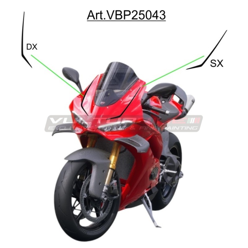 Profili adesivi personalizzabili per cupolino - Ducati Panigale V4 / V4S